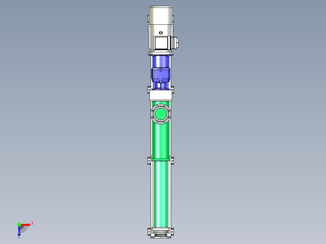螺杆泵模型俯视图