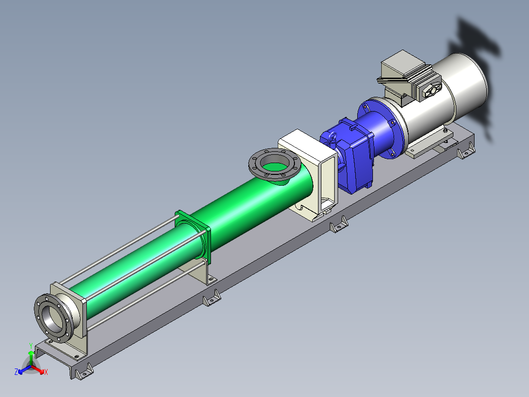 螺杆泵模型正等轴测图