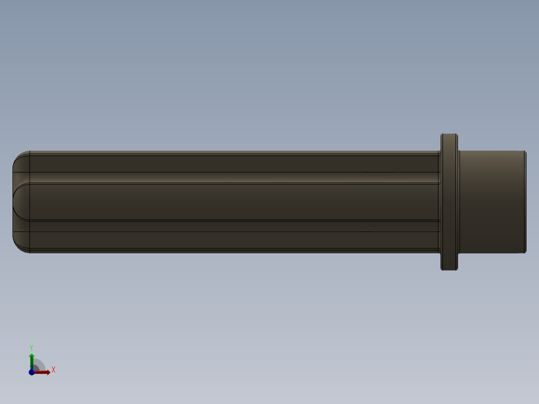 乐高机械组车桥-6587 DkTan Technic Axle 3 with Stud前视图