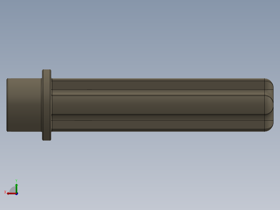 乐高机械组车桥-6587 DkTan Technic Axle 3 with Stud后视图