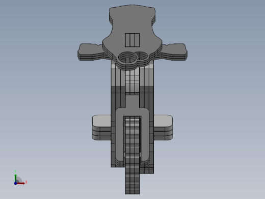 激光下料拼图摩托车AutoCAD, Parasolid, SOLIDWORKS 2016前视缩略图