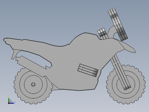 激光下料拼图摩托车AutoCAD, Parasolid, SOLIDWORKS 2016左视缩略图