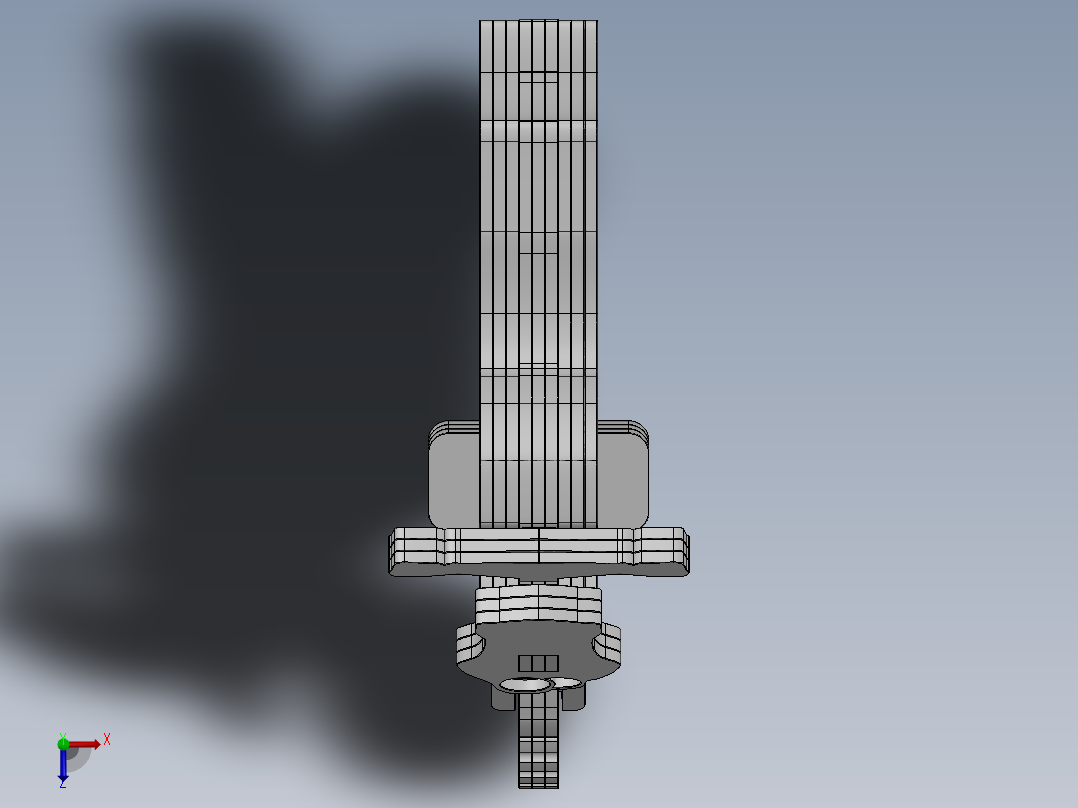 激光下料拼图摩托车AutoCAD, Parasolid, SOLIDWORKS 2016俯视图