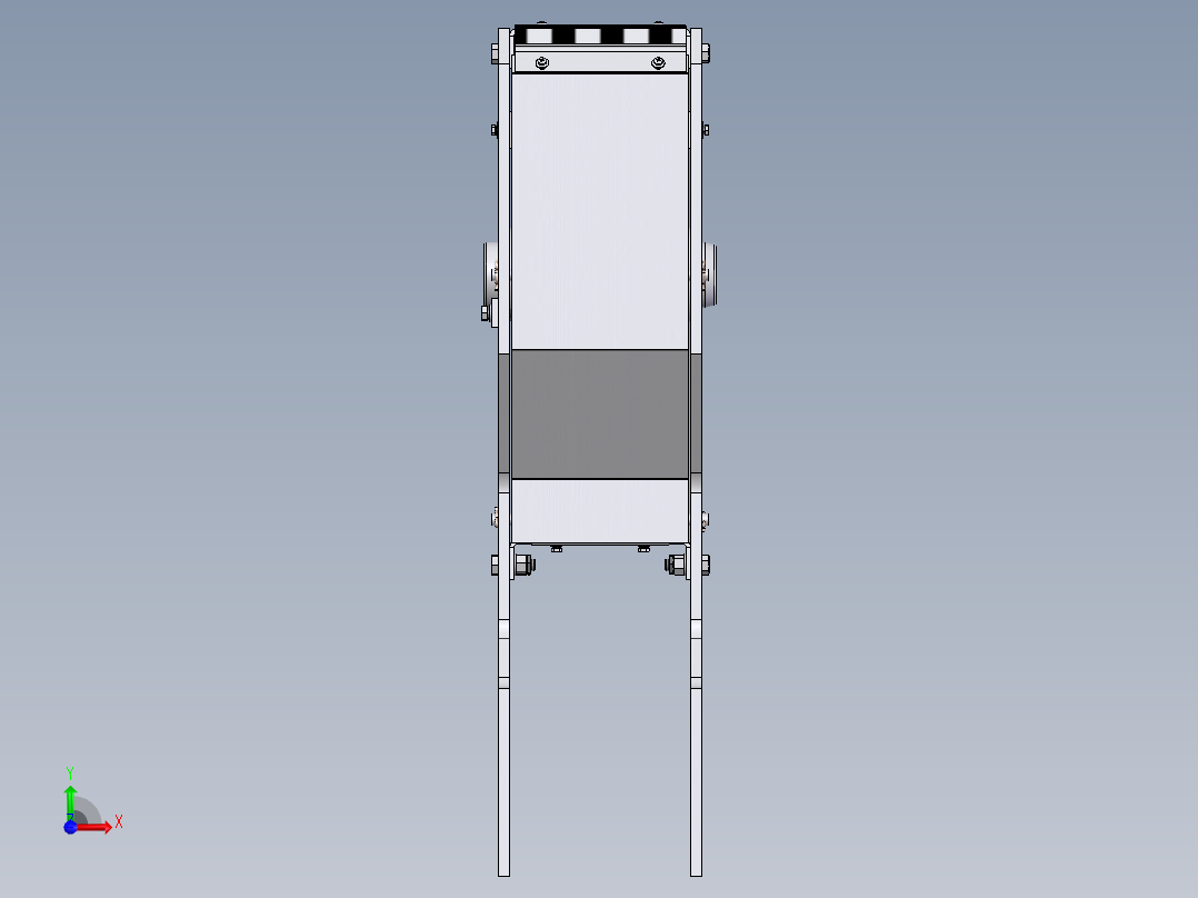 重载高层高速电梯对重组件前视图