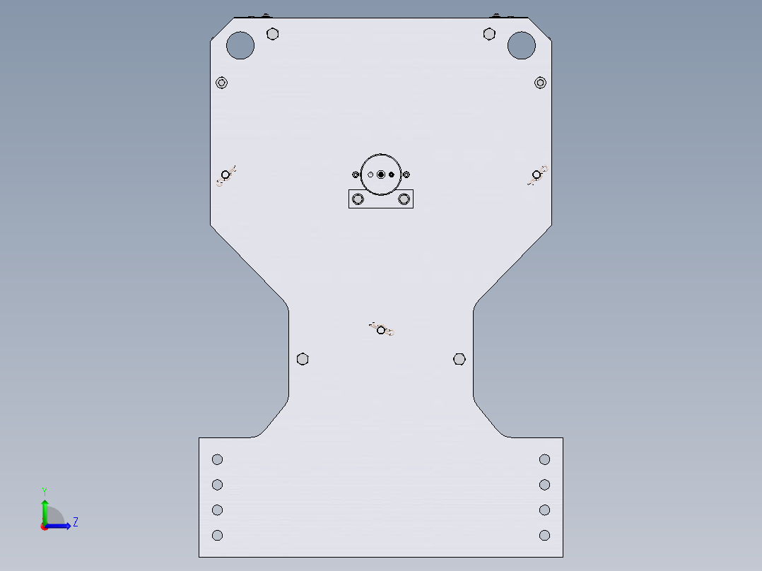 重载高层高速电梯对重组件左视图