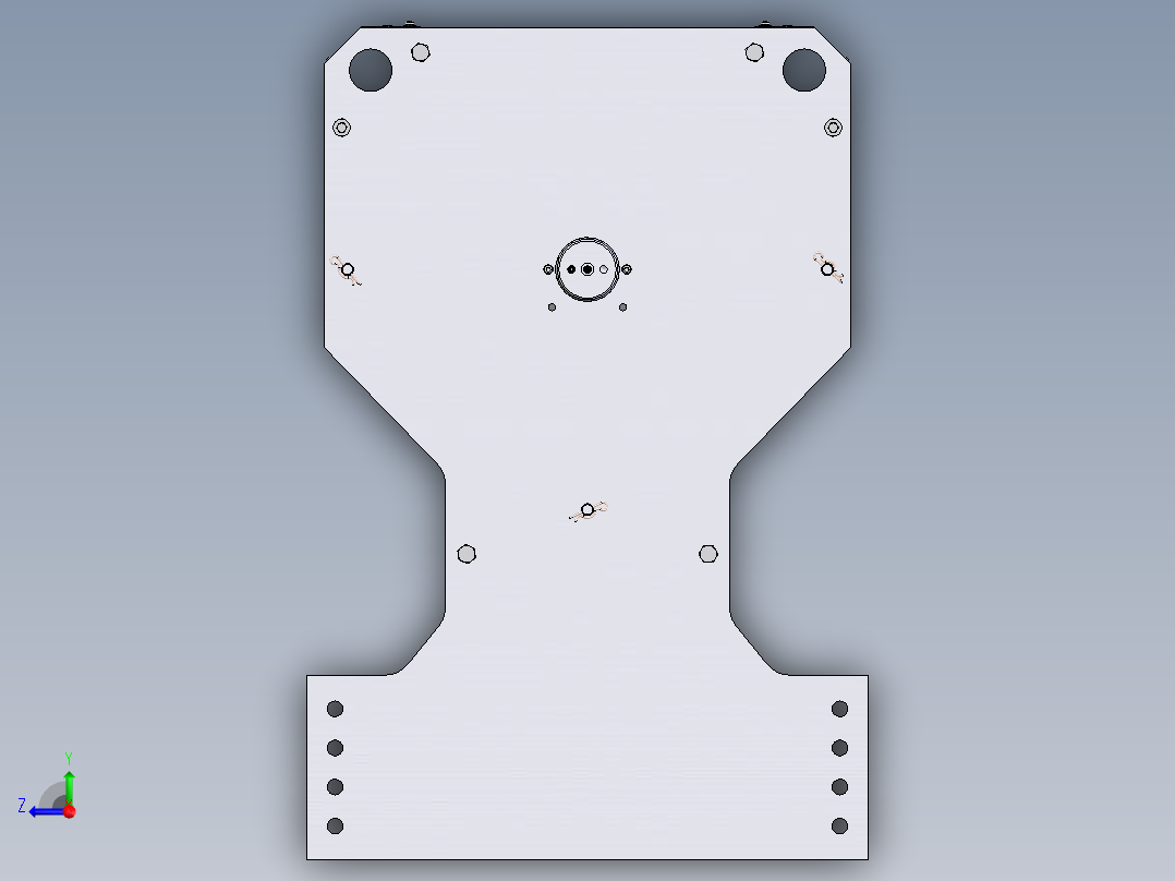 重载高层高速电梯对重组件右视图