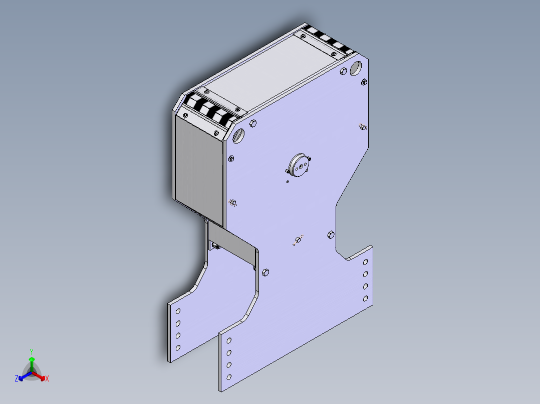 重载高层高速电梯对重组件正等轴测图
