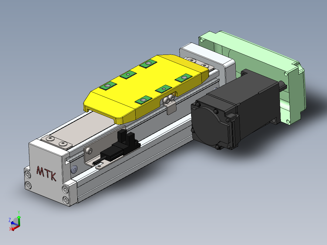 GTH内嵌丝杆全封闭GTH5-BR-100W主视图