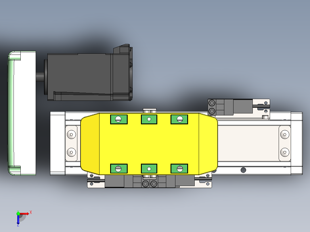 GTH内嵌丝杆全封闭GTH5-BR-100W俯视图