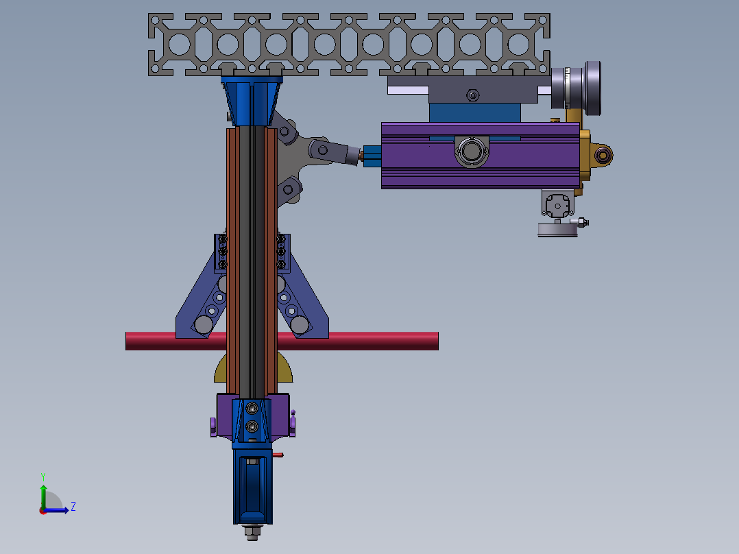小型液压圆管冷弯成形机成型及退料机构设计 (论文+三维图+二维图)左视图