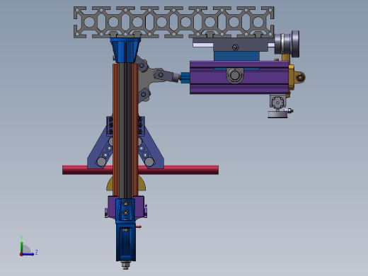 小型液压圆管冷弯成形机成型及退料机构设计 (论文+三维图+二维图)左视缩略图