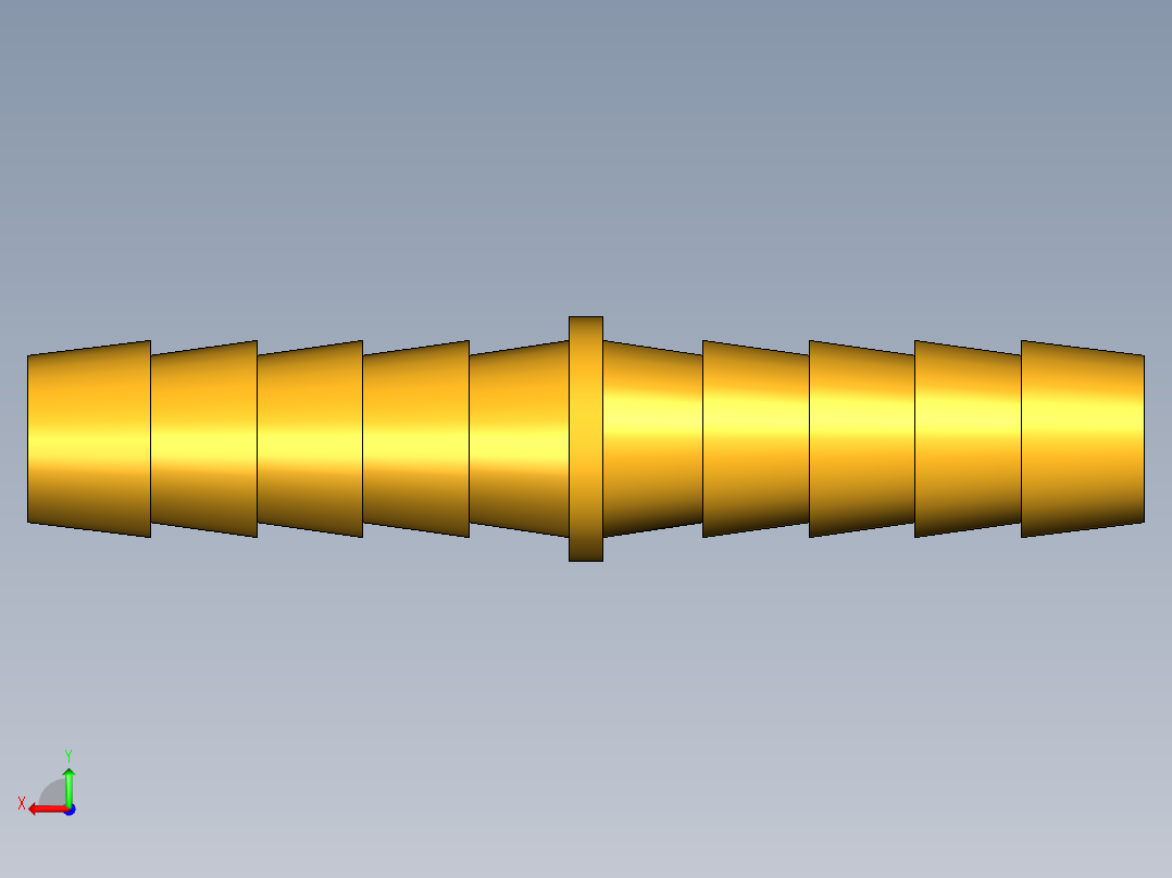 倒齿式工业管接头Hose Mender 122HBL-5后视图