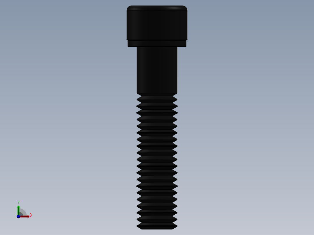 紧固件-0.4375 Socked Head前视图