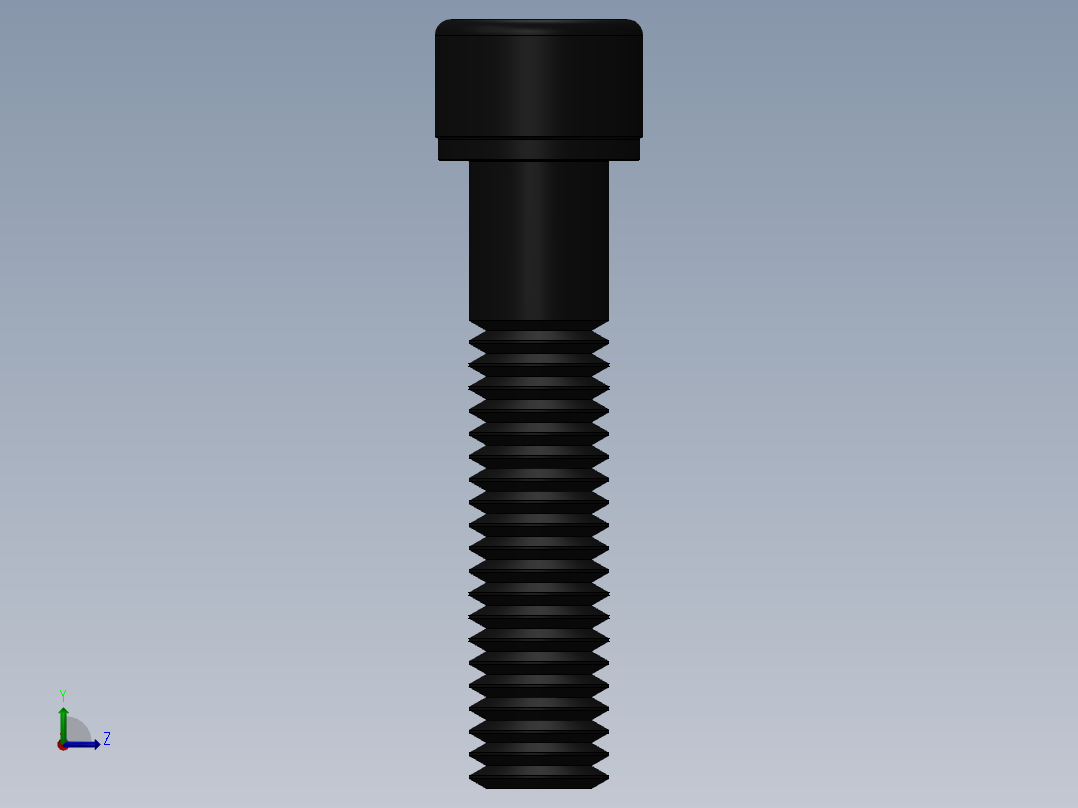 紧固件-0.4375 Socked Head左视图