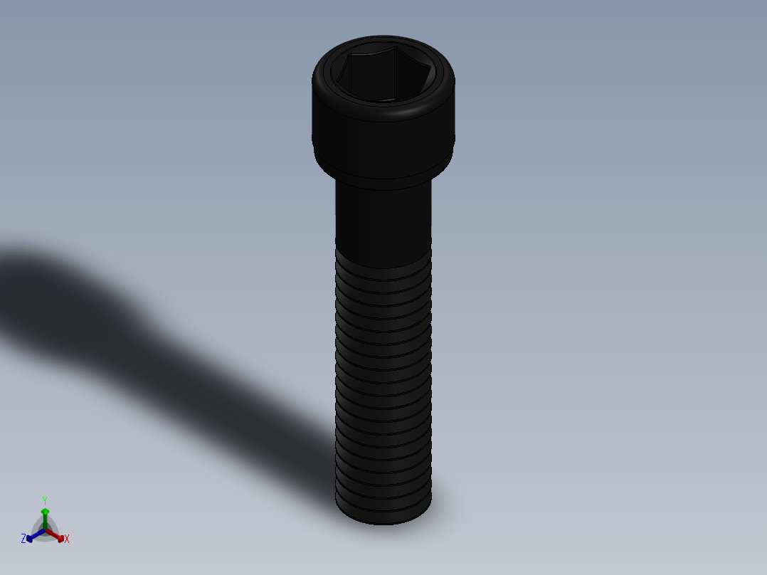 紧固件-0.4375 Socked Head正等轴测图