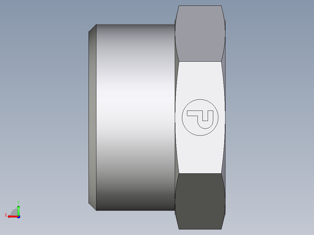 卡套式工业通用硬管接头EO_Blanking_plug_for_tube_ends_ROV18LCFX后视图