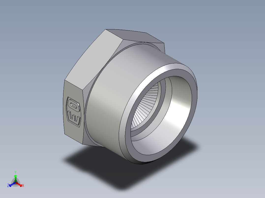 卡套式工业通用硬管接头EO_Blanking_plug_for_tube_ends_ROV18LCFX正等轴测图