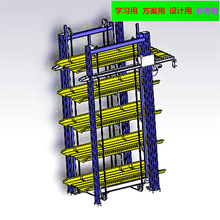 五层沉箱式立体车库3D图纸 非标机械三维设计 3D素材
