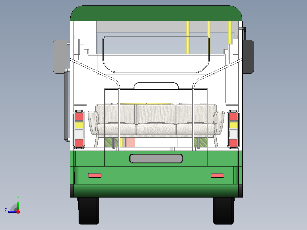 Mobile Library图书馆公共汽车右视图