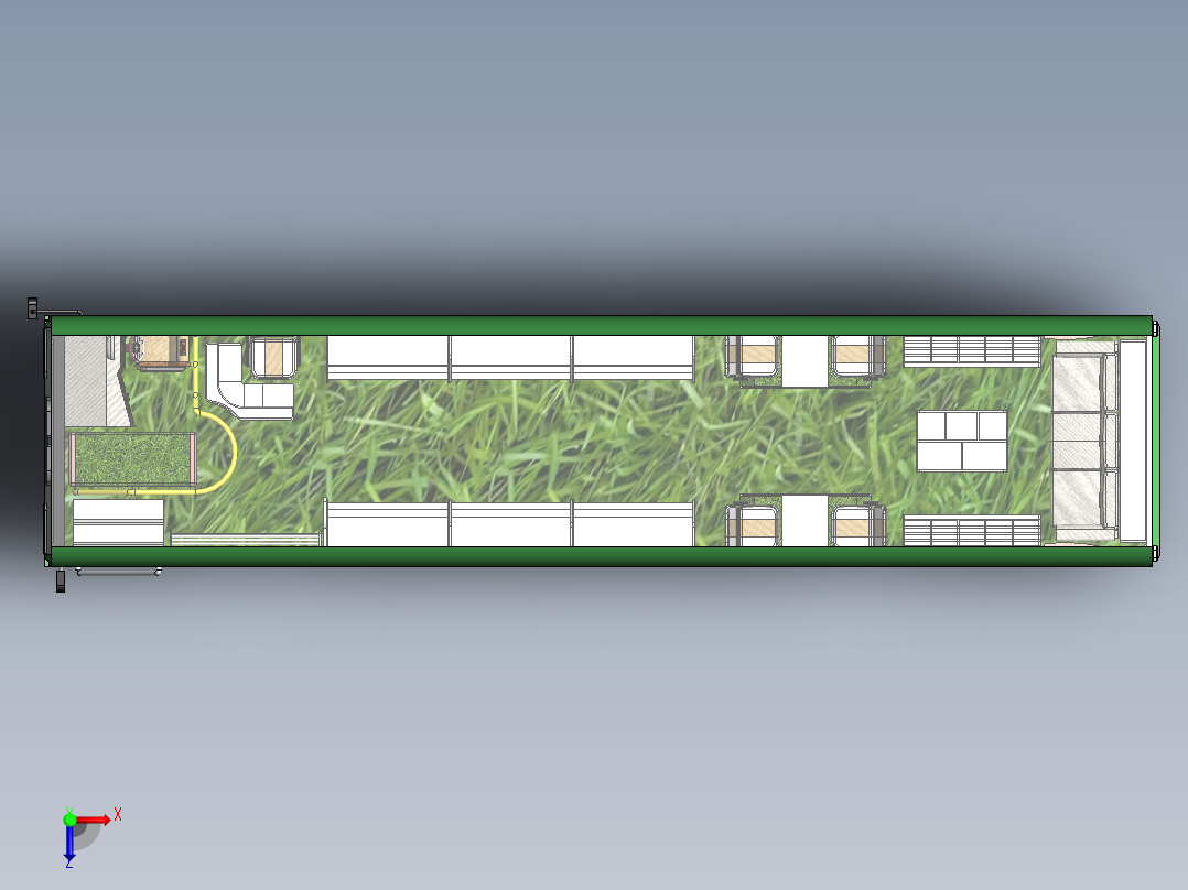 Mobile Library图书馆公共汽车俯视图