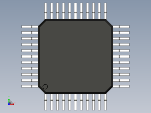 元器件3D封装QFP44_FPT-44P-M11154前视缩略图