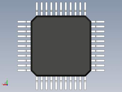 元器件3D封装QFP44_FPT-44P-M11154后视缩略图