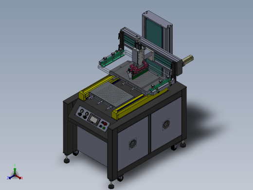双平台丝网印刷机总装图
