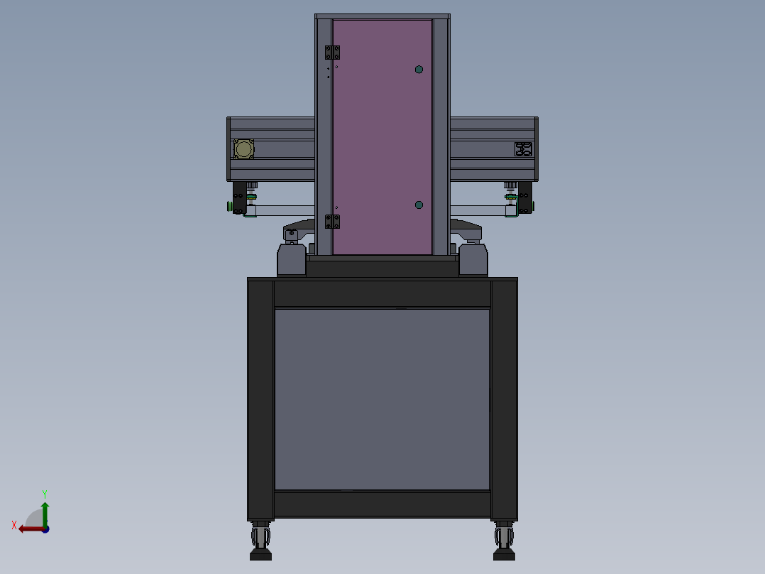 双平台丝网印刷机总装图后视图