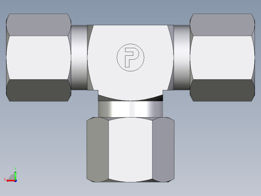 卡套式工业通用硬管接头EO_Union_tee_T08LLCF后视缩略图