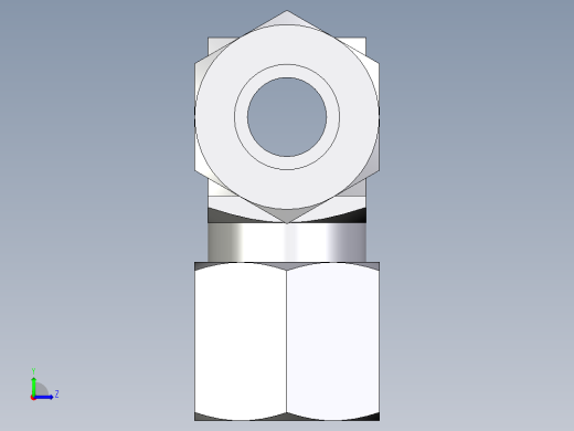 卡套式工业通用硬管接头EO_Union_tee_T08LLCF左视缩略图