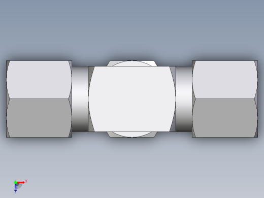 卡套式工业通用硬管接头EO_Union_tee_T08LLCF俯视缩略图