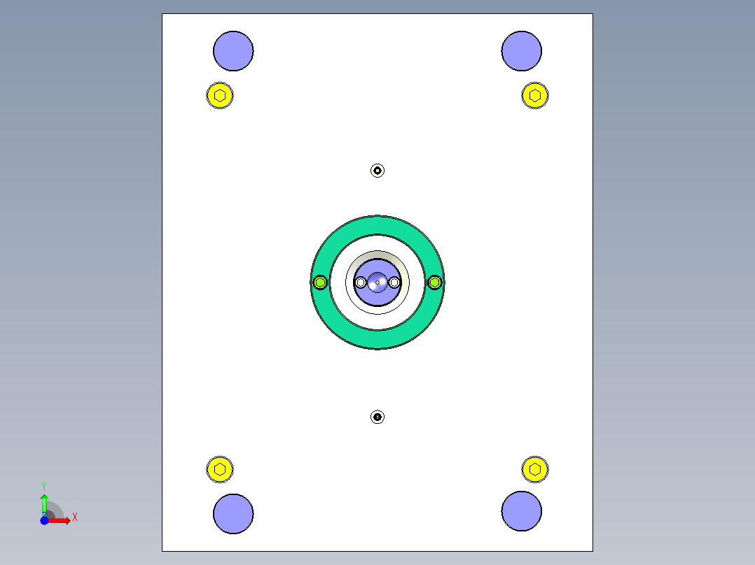 方形电器盒注塑模具前视图