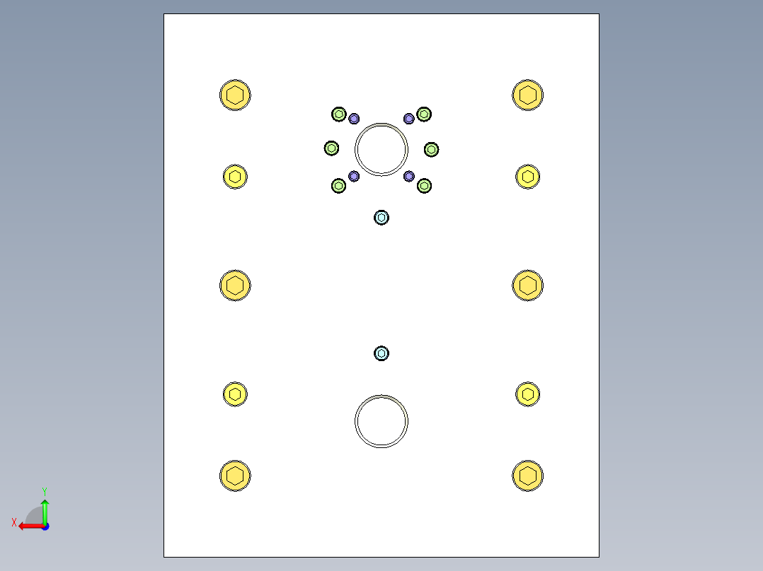 方形电器盒注塑模具后视图