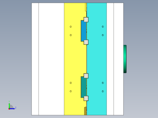 方形电器盒注塑模具左视缩略图