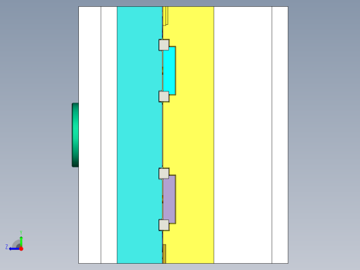方形电器盒注塑模具右视缩略图