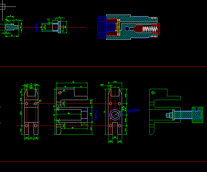 竞技气手枪（竞技气手狗）加工图纸（精品全套CAD详细图）