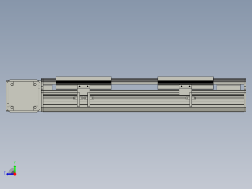 直线模组LHB17-L40-S250-L(B)设计图纸右视缩略图