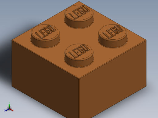 乐高套装 4421基本积木-4153825 - 3003 Bright Orange Brick 2 x 2.SLDPRT