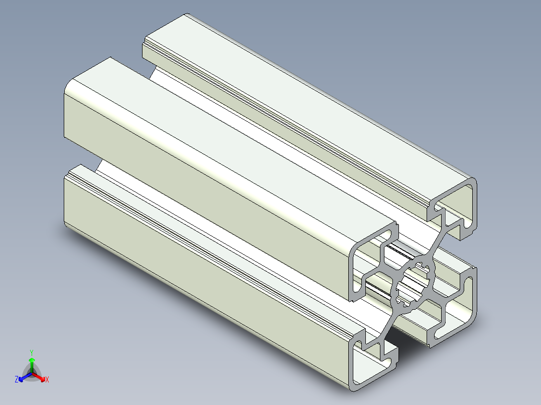 型材-BR 45X45L KJN992425.STEP正等轴测图