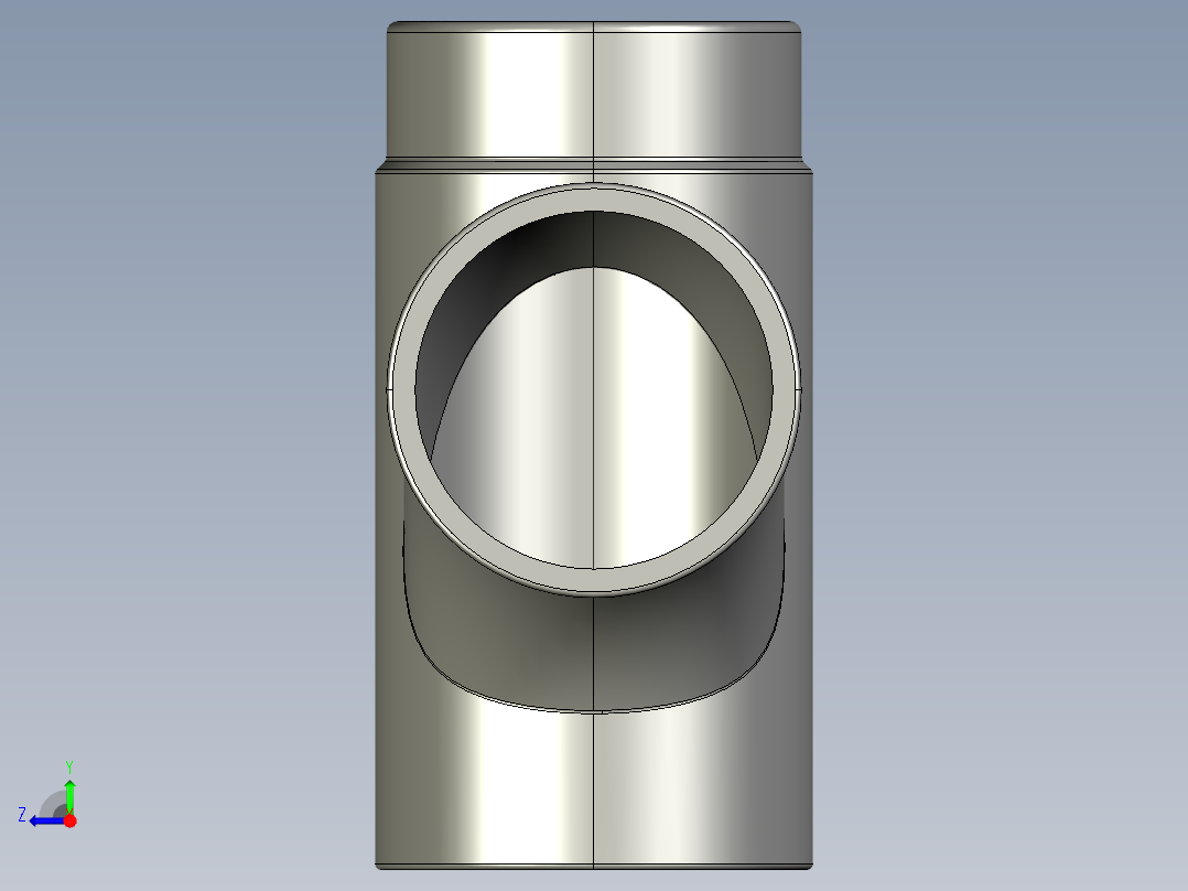 管件接头、螺纹接头、三通(45)右视图