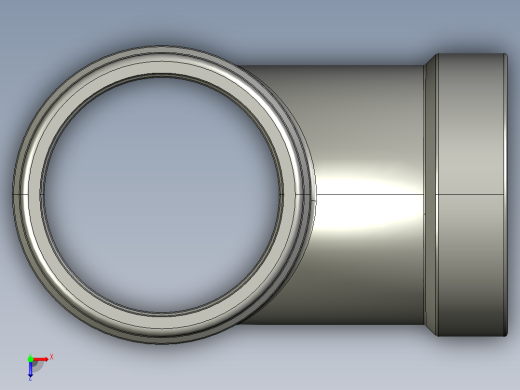 管件接头、螺纹接头、三通(45)俯视缩略图