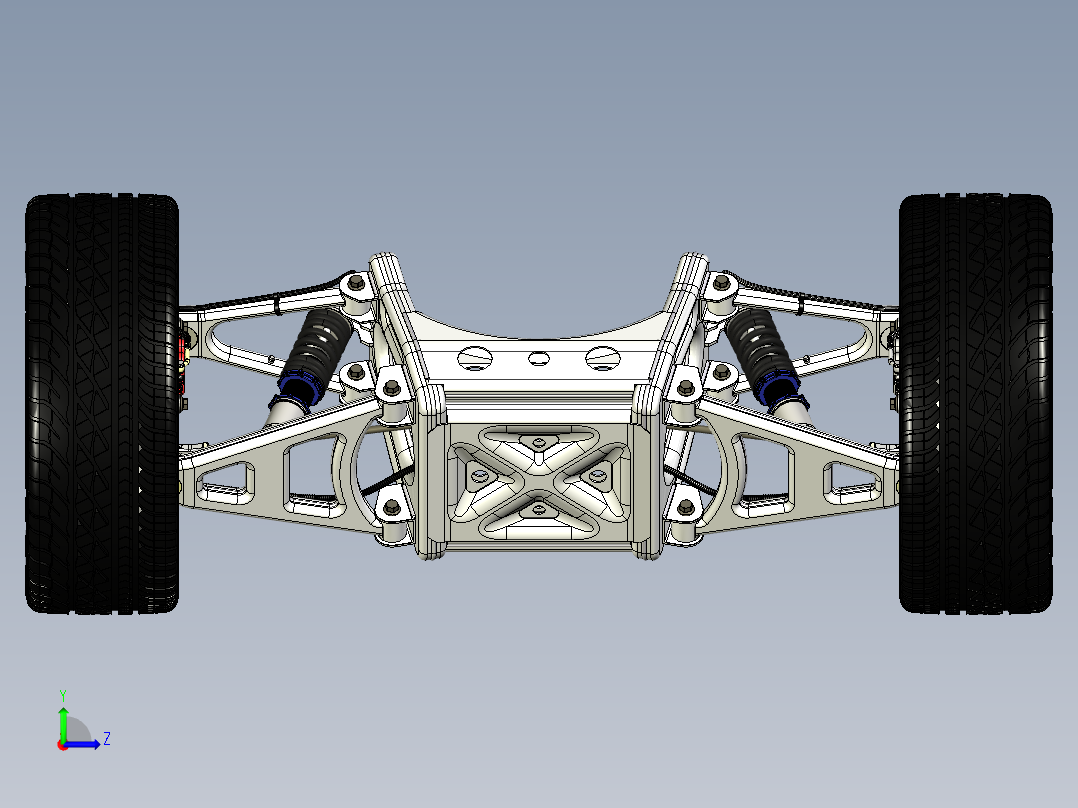 汽车悬挂系统左视图