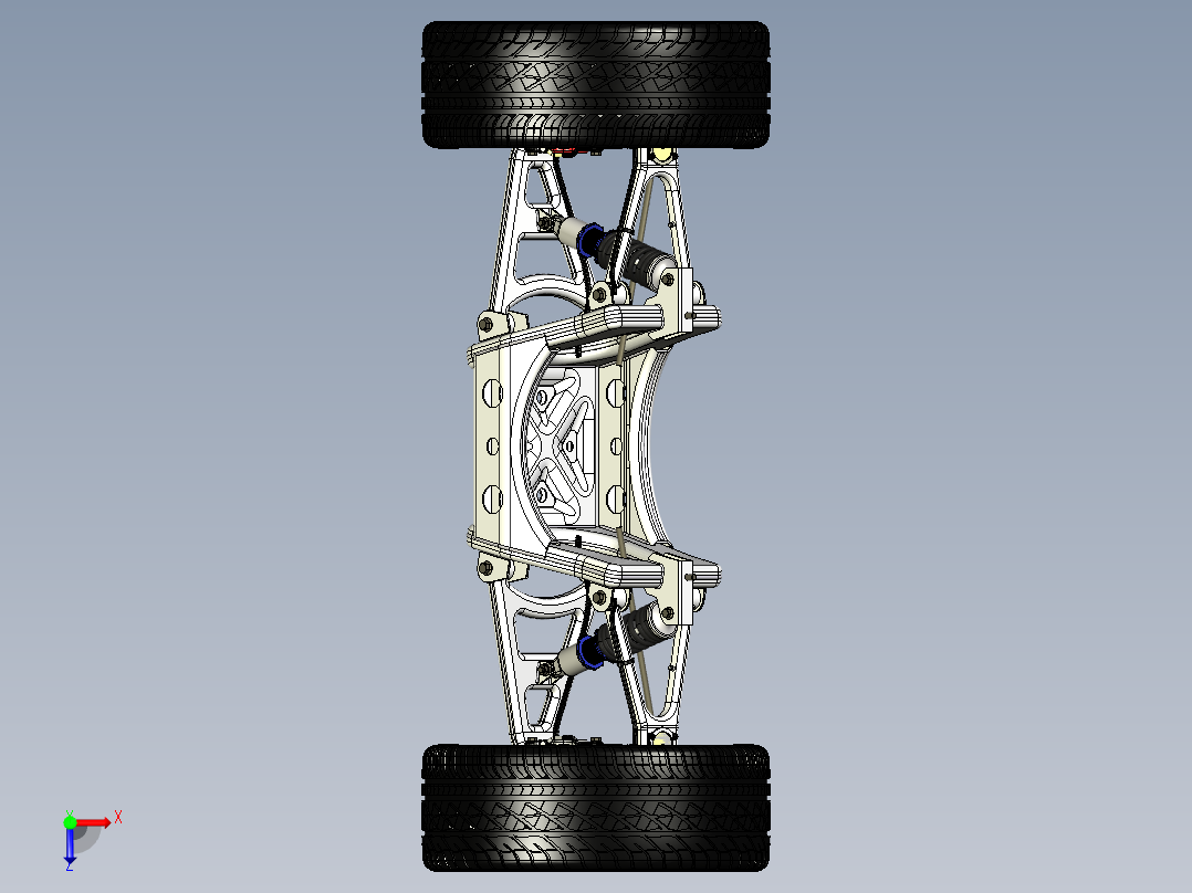 汽车悬挂系统俯视图