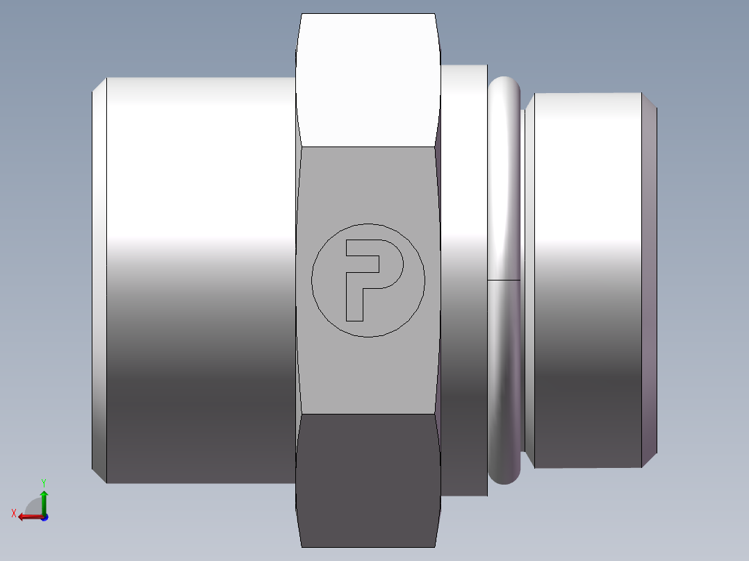 美制O圈密封接头、1DO-36-16后视图
