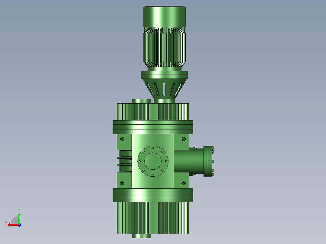 罗茨真空泵后视图
