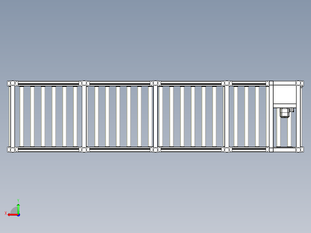 滚筒传输线后视图
