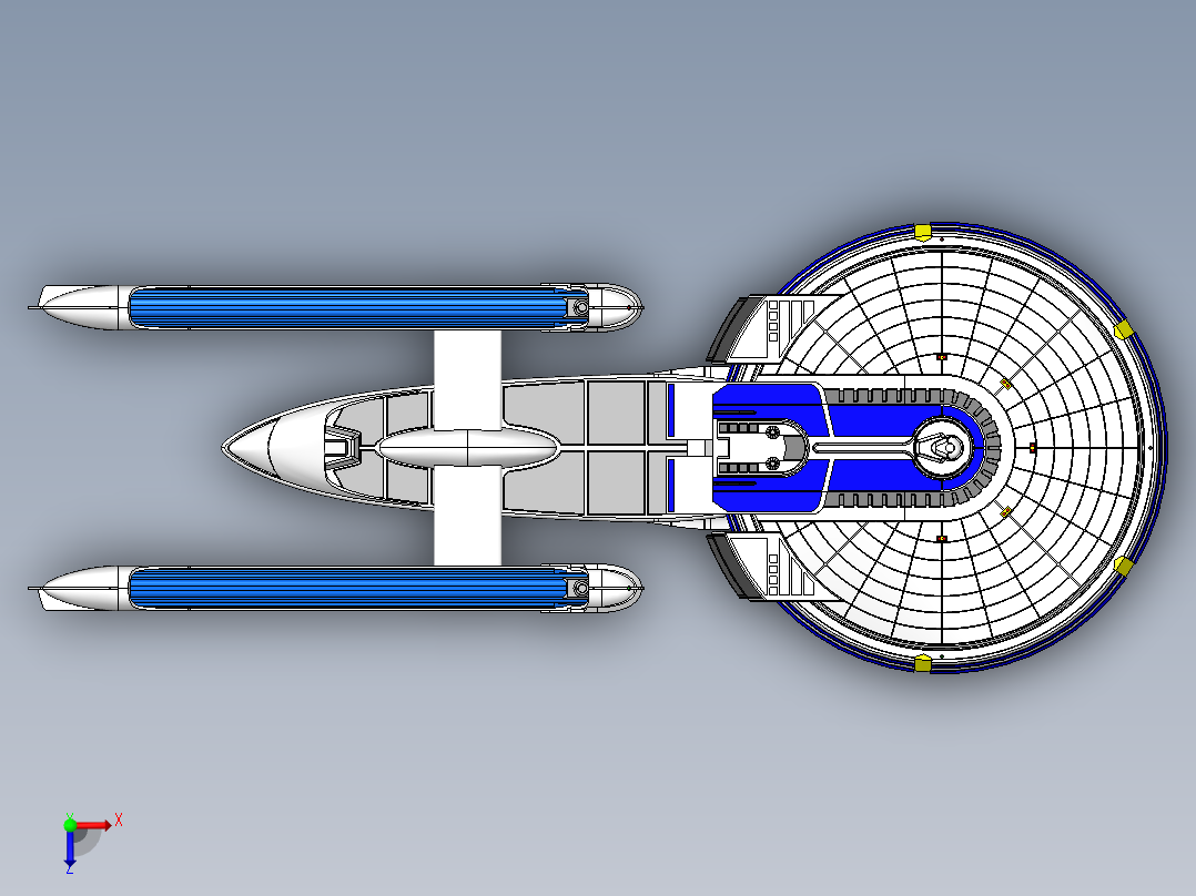 宇宙飞船(8)俯视图