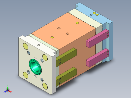喷管（无针板+深腔螺旋运水）3D模型