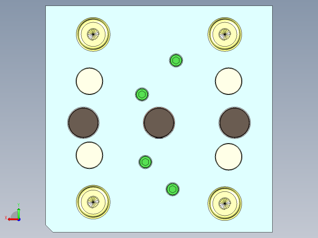 喷管（无针板+深腔螺旋运水）3D模型后视图