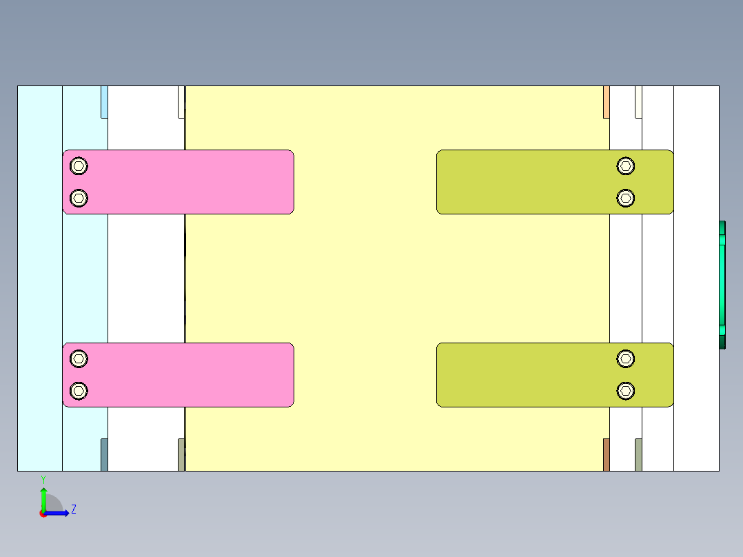 喷管（无针板+深腔螺旋运水）3D模型左视图